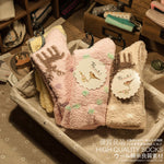 레트로 편안한 두꺼운 수면 양말