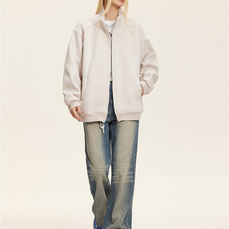 Simple stand collar versatile jacket