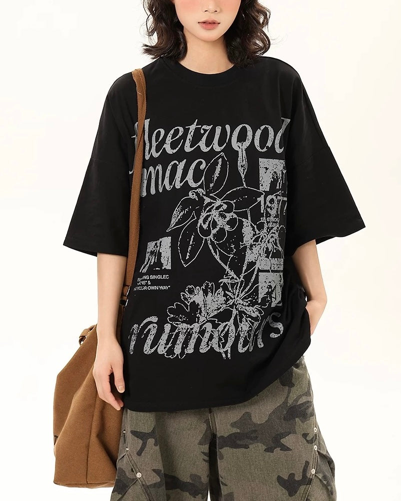 레트로 레터 반팔