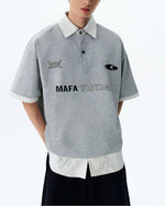 가짜 투피스 프린트 반팔