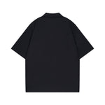 Retro trendy short-sleeved printed shirt