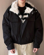 Zebra-print cotton coat