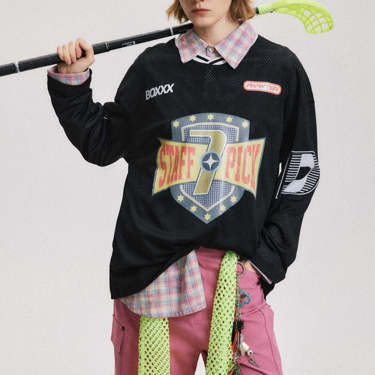 retro printed long sleeve sweatshirt