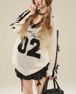 復古刺綉針織毛衣