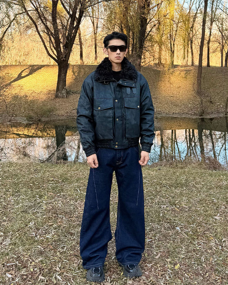 Simple and versatile lapel cotton coat