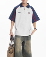 컬러블록 폴로 반팔