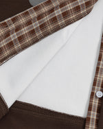 Collared faux two-piece couple top