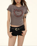 레트로 하트 반팔