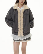 Retro patchwork cotton jacket