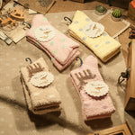 레트로 편안한 두꺼운 수면 양말