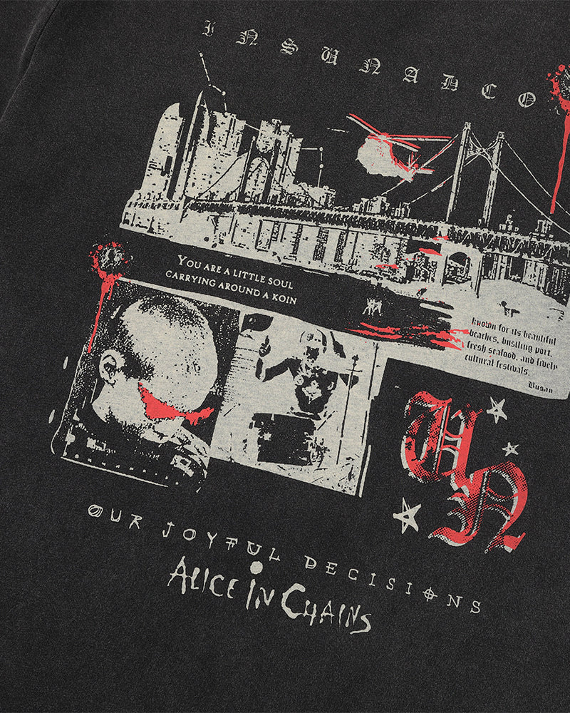 레트로 워시드 디스트레스드 반팔