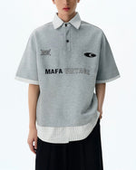 가짜 투피스 프린트 반팔