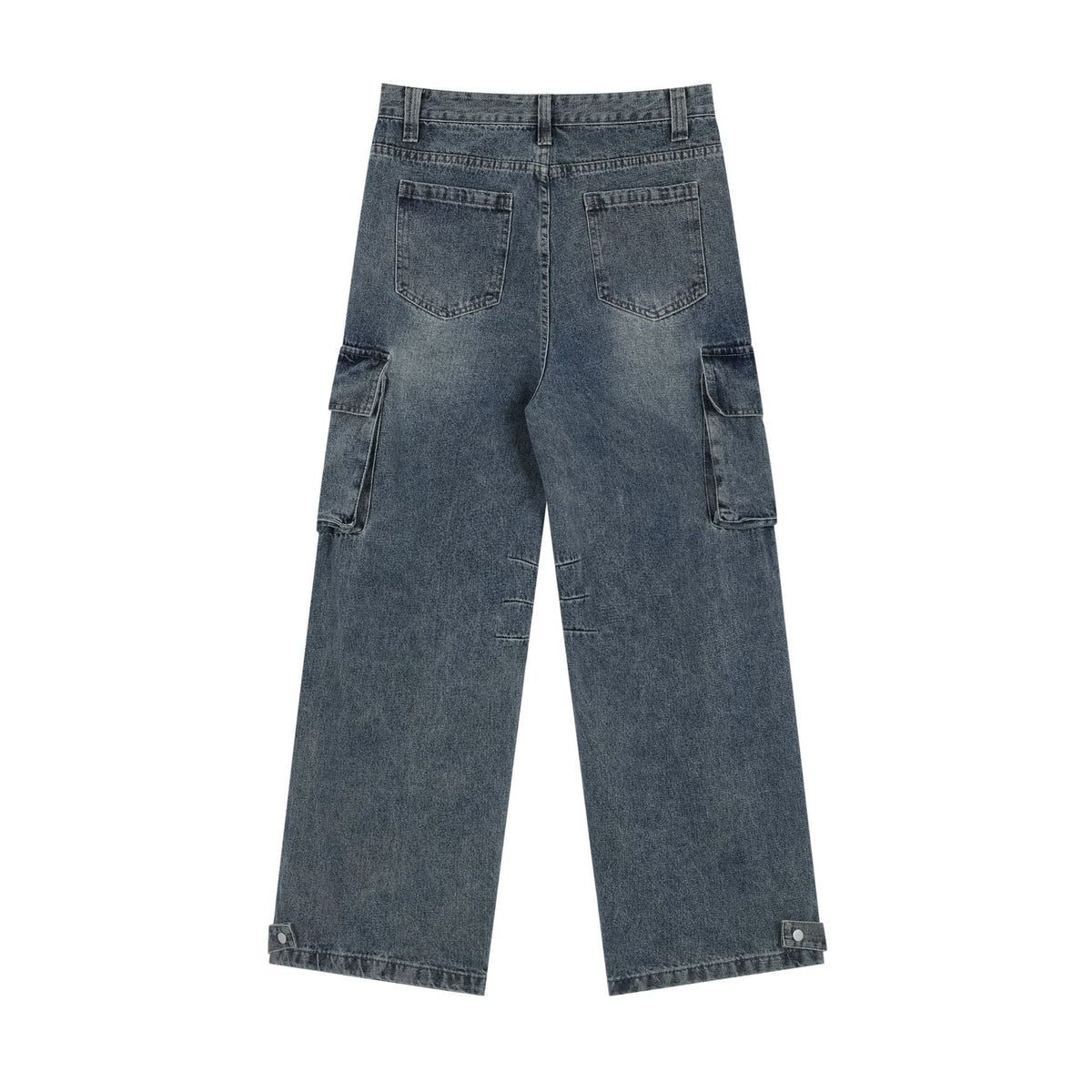 復古做舊工裝牛仔長褲