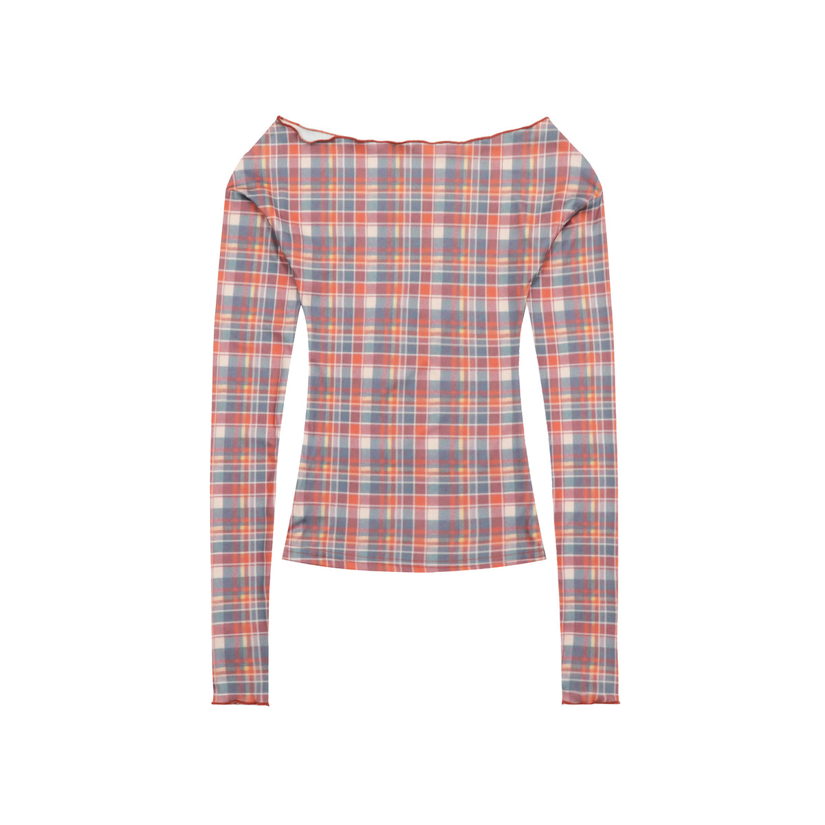 Retro cute plaid long sleeves