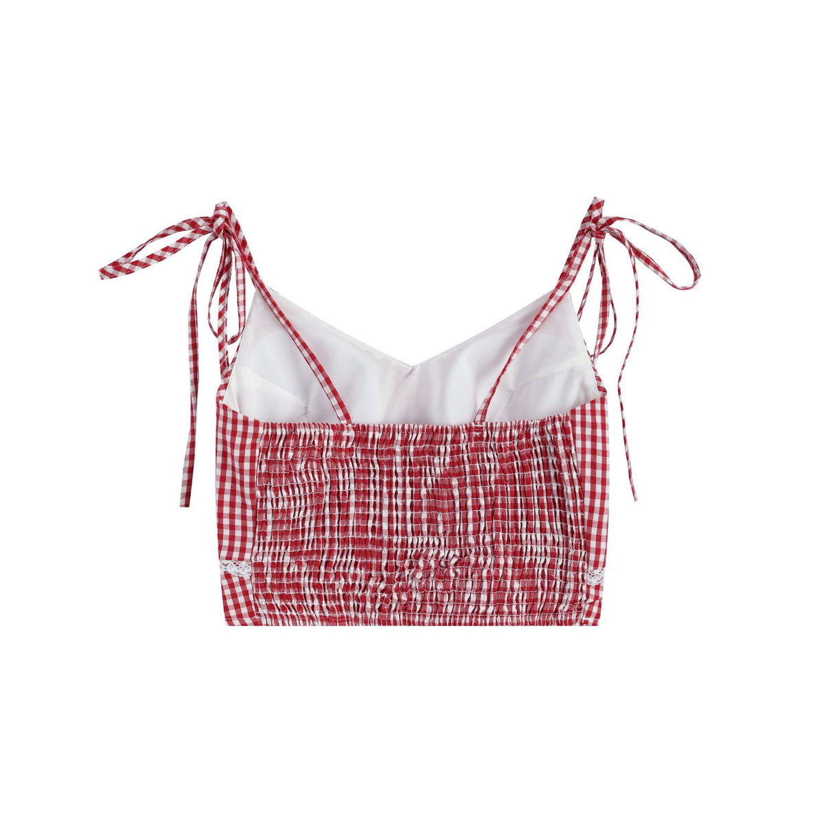 Retro plaid lace suspenders (women's)