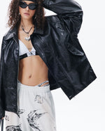 vintage leather jacket