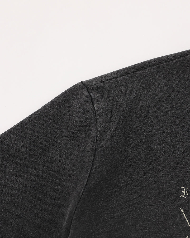 레트로 워시드 디스트레스드 반팔