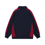 復古印花翻領衛衣