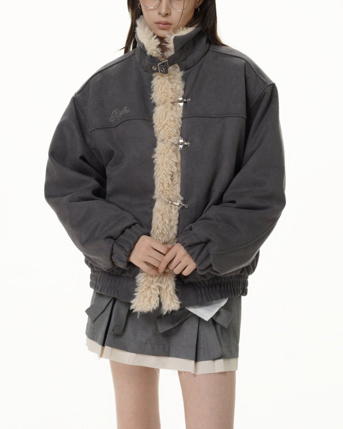 Retro patchwork cotton jacket