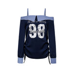 Plaid patchwork long sleeves (women's)