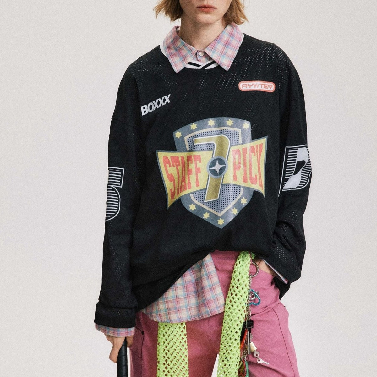 retro printed long sleeve sweatshirt