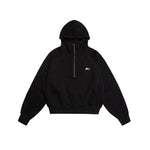 Embroidered zip-up hooded sweatshirt jacket