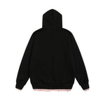 Retro lace hooded sweatshirt