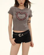 레트로 하트 반팔