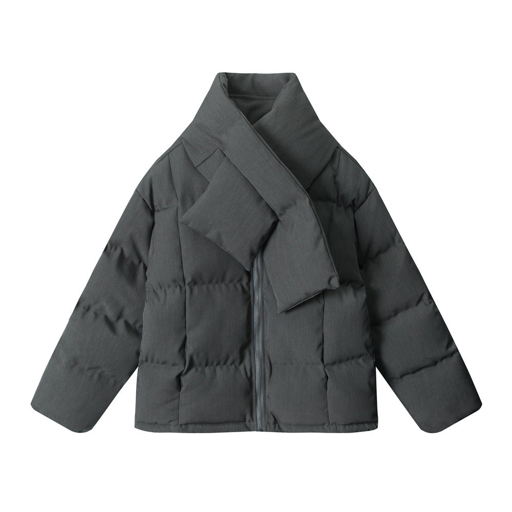 두껍고 따뜻한 스카프 코트