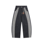 Retro patchwork jeans