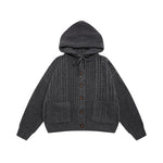 Vintage Hooded Cardigan Sweater