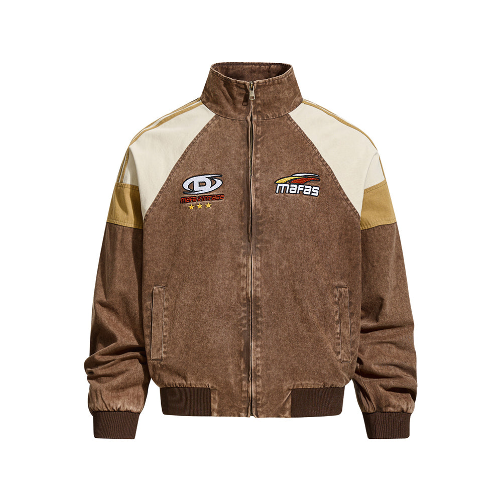 做舊拼接百搭外套