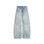 Designer-style denim trousers