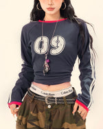 復古辣妹印花長袖(女款)