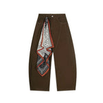 Retro-style wide-leg pants