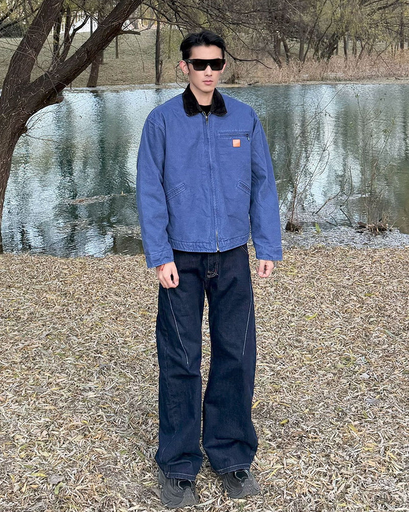 Retro minimalist cotton-padded jacket