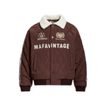 레트로 레터 자수 코튼 패딩 재킷