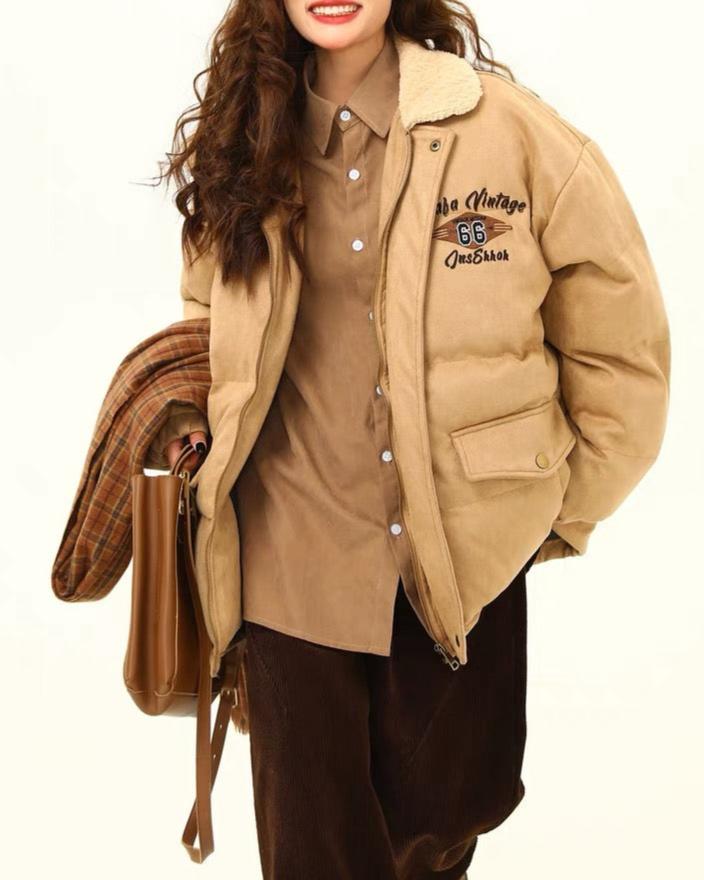 빈티지 자수 라펠 재킷