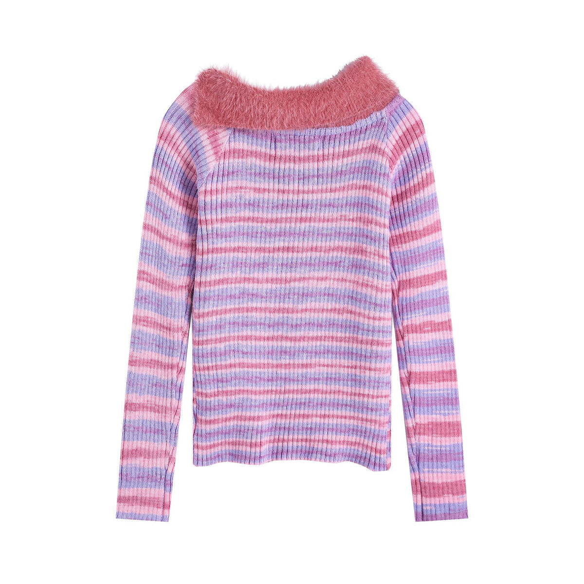 Retro striped knitted long sleeves (women's style)