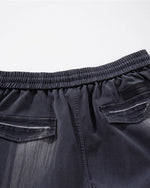 Distressed multi-pocket sweatpants