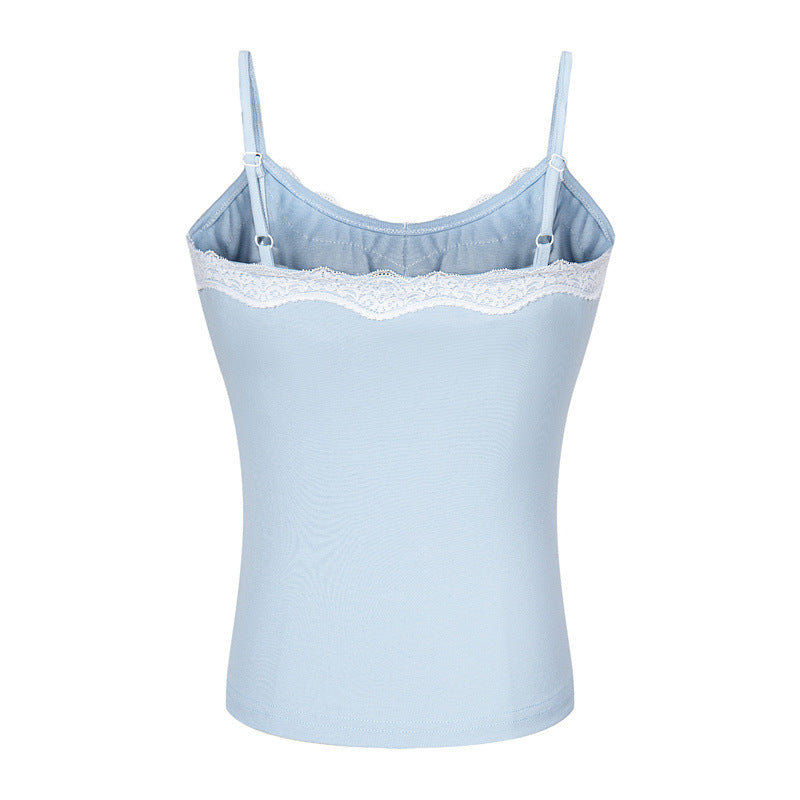 Lace patchwork suspenders