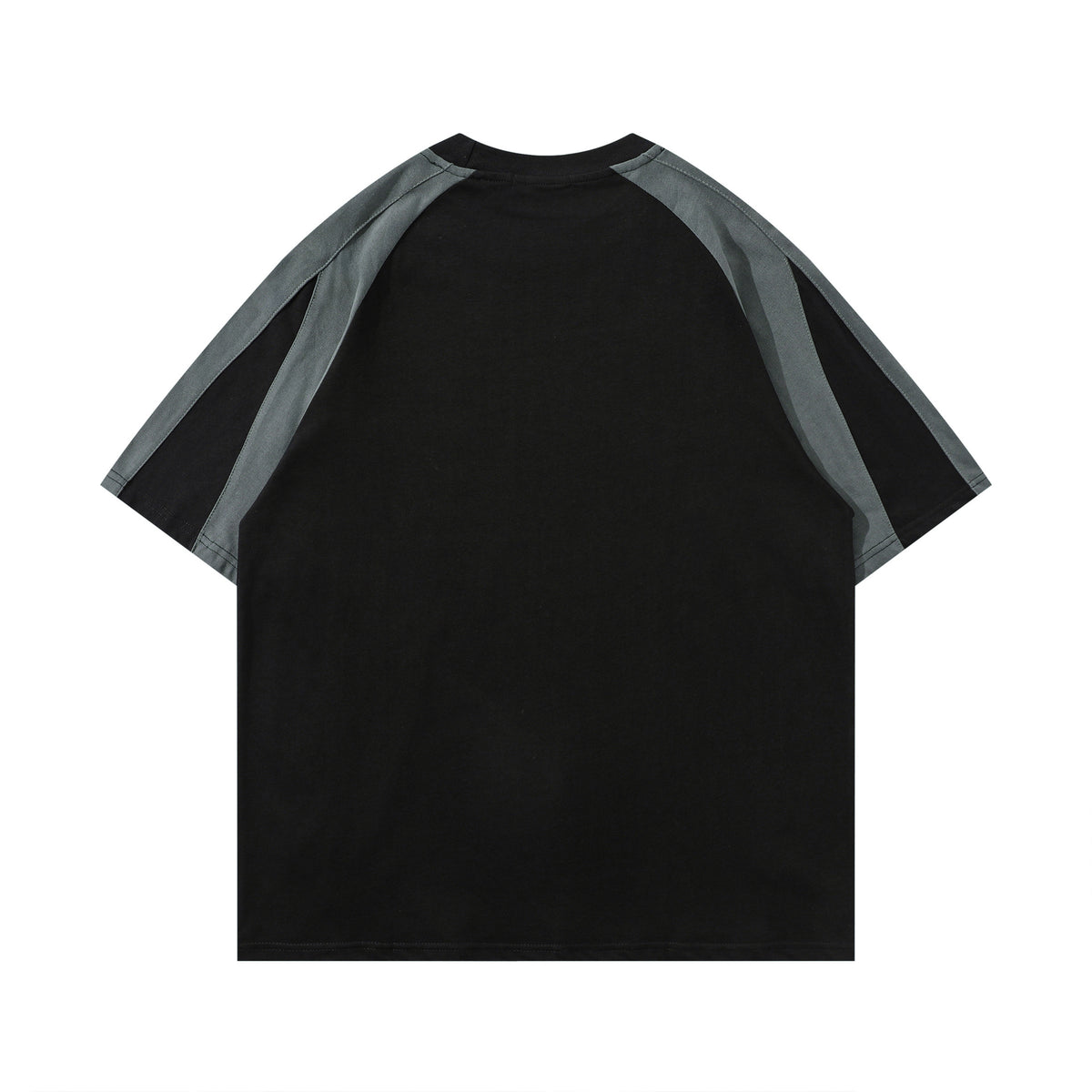 復古拼接撞色寬鬆短袖