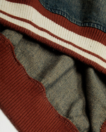 復古撞色牛仔衛衣