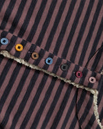 Polka Dot and Striped Long-Sleeve Top