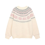 빈티지 자카드 풀오버 스웨터