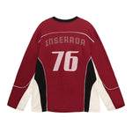 Contrast color stitching long sleeves