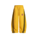 embroidered paneled trousers