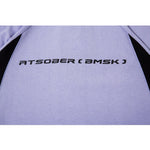 Retro patchwork contrasting raglan short sleeves