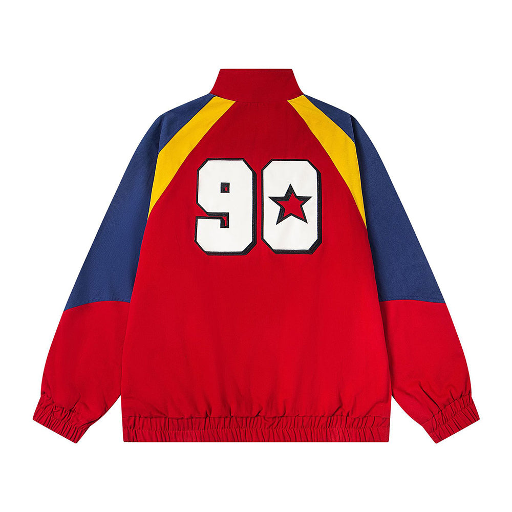 레트로 자수 패치워크 재킷