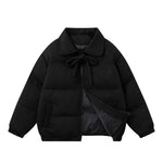 Retro bow cotton jacket